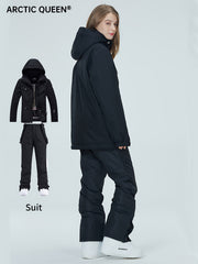 Women's Outdoor Adventure Jacket Waterproof Windproof Hooded Ski Suit