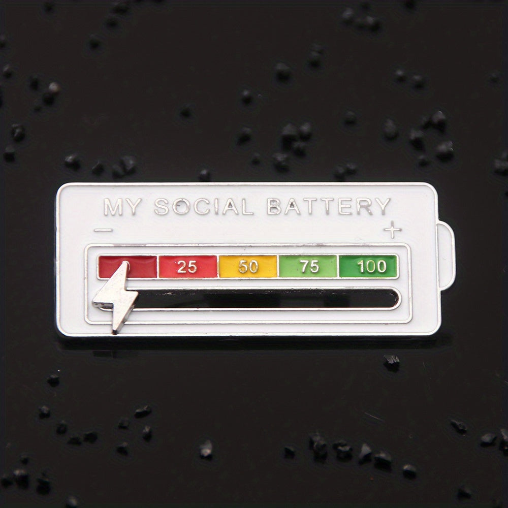 Men's Social Square Brooch - Fun Accessory