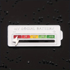 Men's Social Square Brooch - Fun Accessory