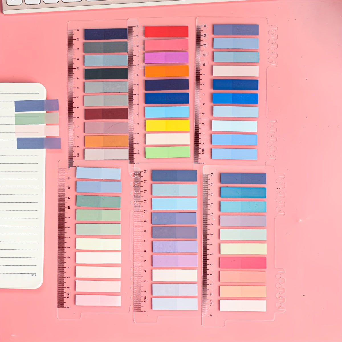 6 Types PET Sticky Notes Label Paper 200 Index Stickers Each 1200 Total