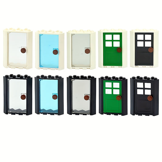 5pcs Transparent Corner Door Building Blocks Toy Compatible with 28327