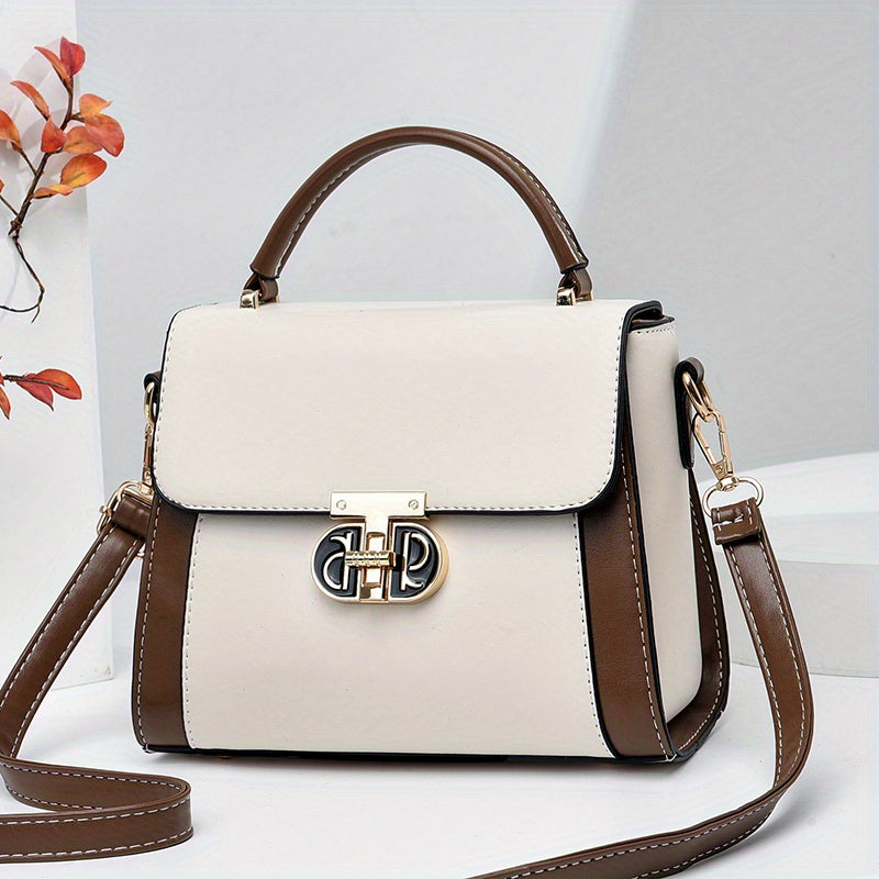 Top Handle Satchel Crossbody Bag PU Leather Handbag Purse