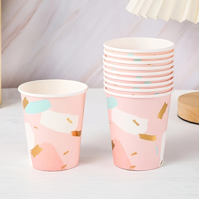 10pcs Disposable Paper Cups For Wedding Birthday