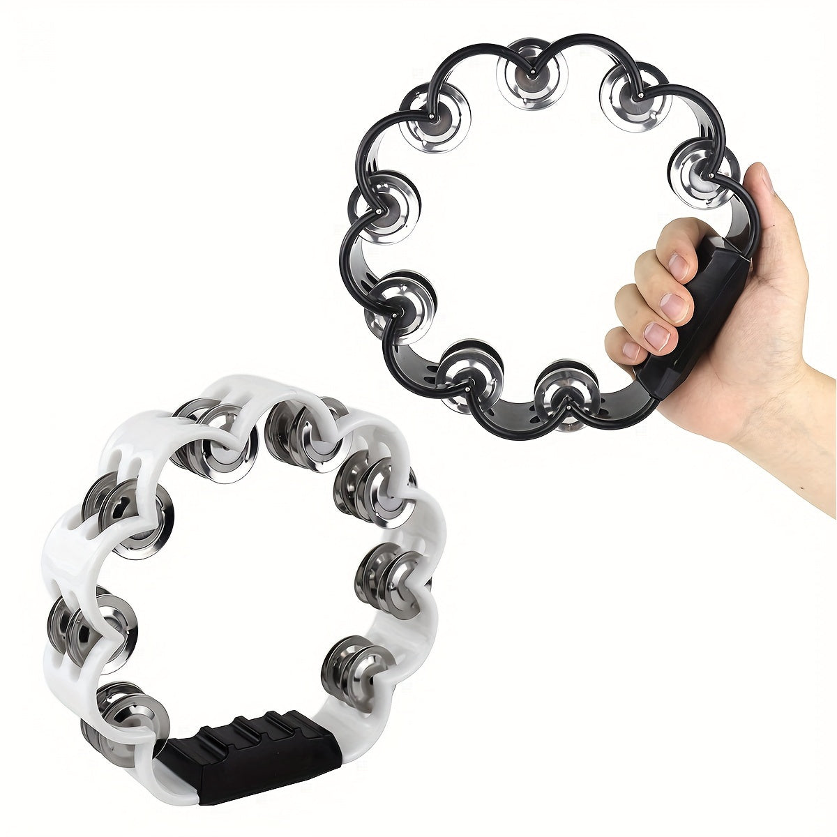 Plastic Tambourines for Adults Flower Shape Percussion Drum