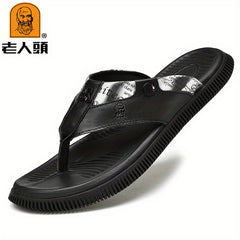 LAORENTOU Men's Non Slip Flip Flops Quick Drying Comfy Thong Sandals