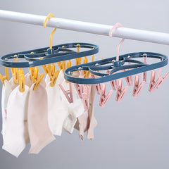 12 Clip Windproof Drying Hanger for Underwear and Hosiery