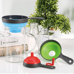 3pcs Folding Plastic Funnel Three piece Set Jam Funnel Kitchen Tools
