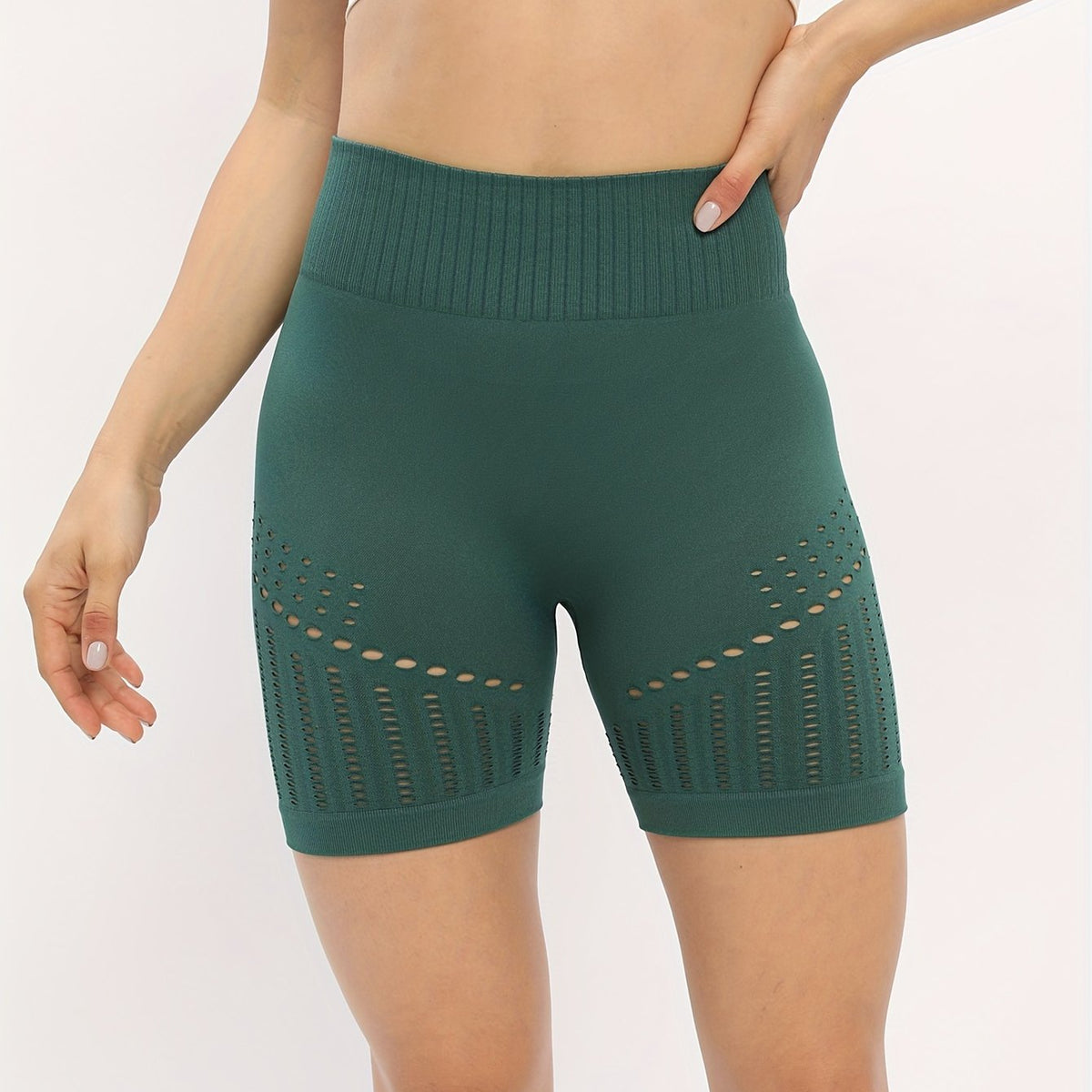 Breathable Yoga Shorts High Waist Summer Sports Running Fitness Activewear