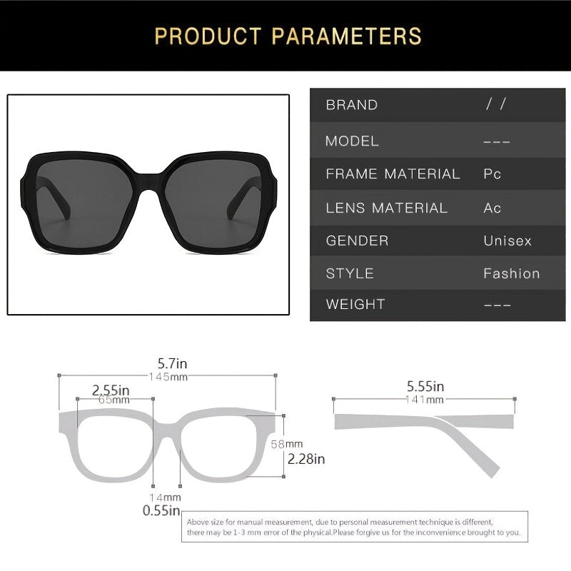 Oversized Square Sunglasses For Women