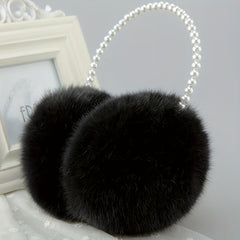 2pcs Winter Pink Ear Muffs with Faux Accents Party Headwear