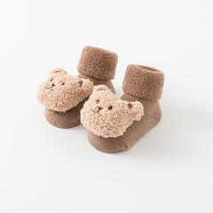 Adorable Bear Decorated Non Slip Socks for Kids