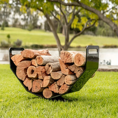 Decorative Heavy Duty Firewood Rack Log Storage Holder Indoor Outdoor