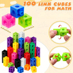 200pcs Structural Square Block Set for Counting Sorting and Building