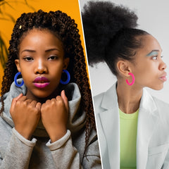 Colorful C Hoop Earrings Neon Acrylic Earrings