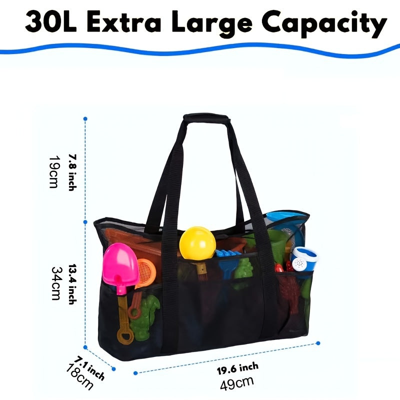 Lightweight Mesh Beach Tote Bag for Kids Families and Adults