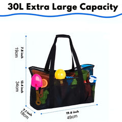 Lightweight Mesh Beach Tote Bag for Kids Families and Adults