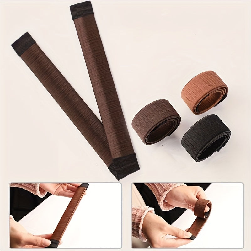 2pcs Curly Hair Stick Bun Maker Hair Styling Accessories