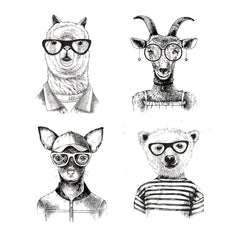 Animal Cat Mouse Rabbit Portrait Clear Stamps Scrapbooking Card Making