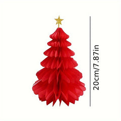 Xmas Tree Decoration Paper Honeycomb Pendant Merry Christmas Hanging Ornaments