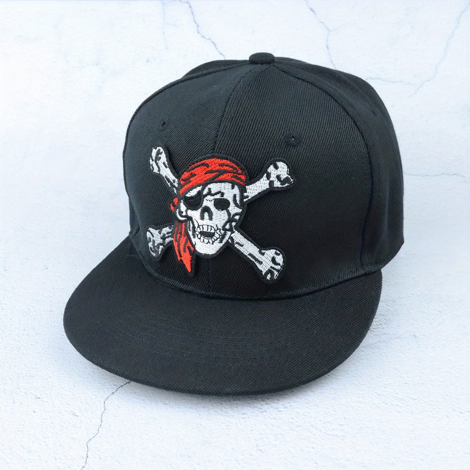 Skull Embroidery Hip Hop Cap Pirate Skull Adjustable Snapback Hat