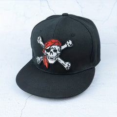Skull Embroidery Hip Hop Cap Pirate Skull Adjustable Snapback Hat