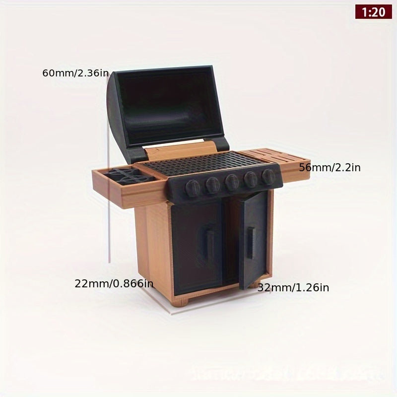1:20 Scale BBQ Grill Figurine - Copper Finish