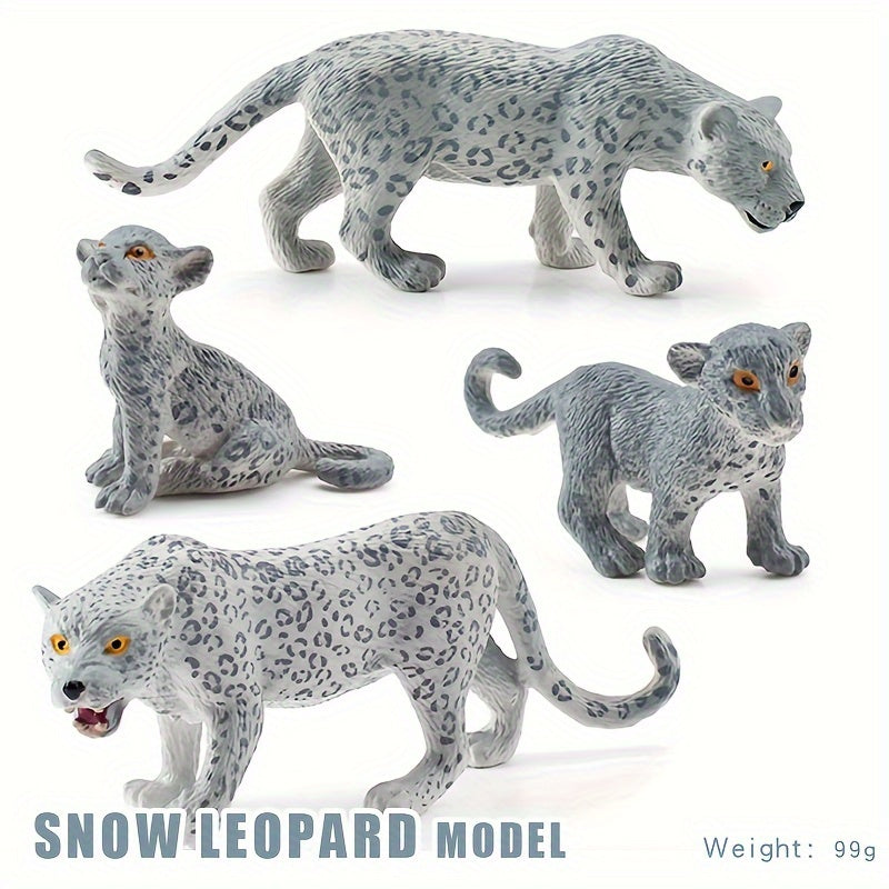 Snow Leopard Toy Model Desktop Decoration