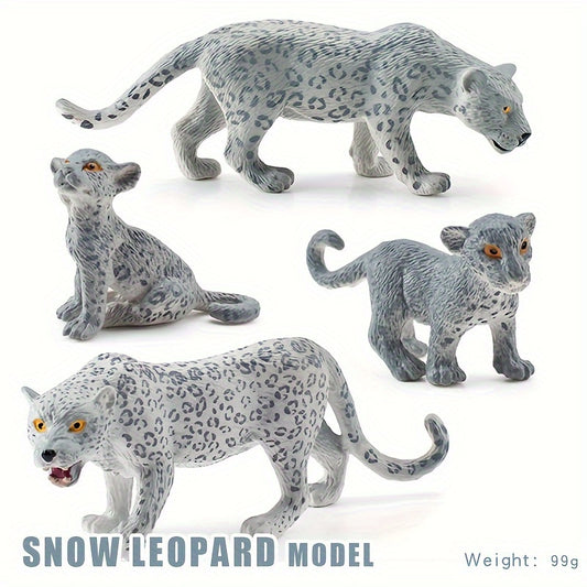 Snow Leopard Toy Model Desktop Decoration