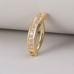 Zircon Curved Barbell Belly Button Ring