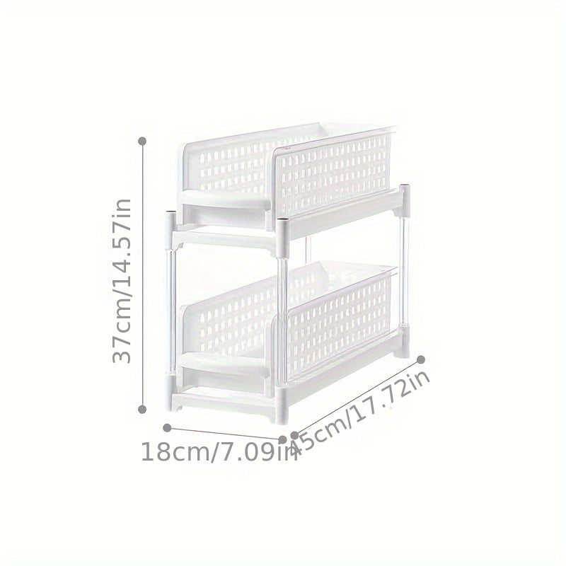 Plastic Drawer Storage Rack - Ideal for Kitchen, Living Room, and Bedroom