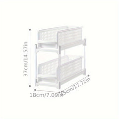 Plastic Drawer Storage Rack - Ideal for Kitchen, Living Room, and Bedroom