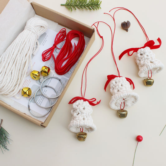 Macrame Jingle Bell DIY Kit - Perfect Christmas Gift