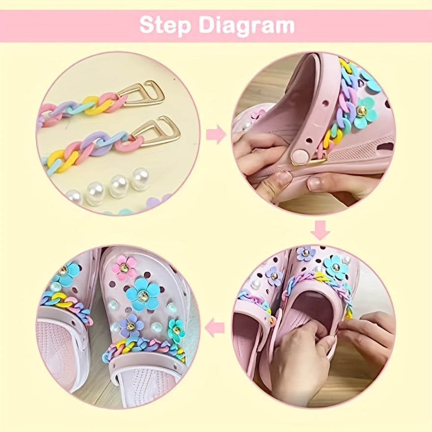 18pcs Flower Cartoon Shoe Charms Clogs Garden Shoes DIY Accessories