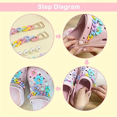 18pcs Flower Cartoon Shoe Charms Clogs Garden Shoes DIY Accessories