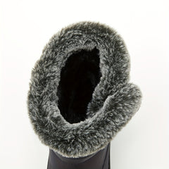 Women's Solid Snow Boots Fur Lined Platform Winter Boots