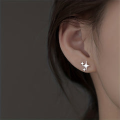 Star Shape Stud Earrings Copper Ear Jewelry For Women