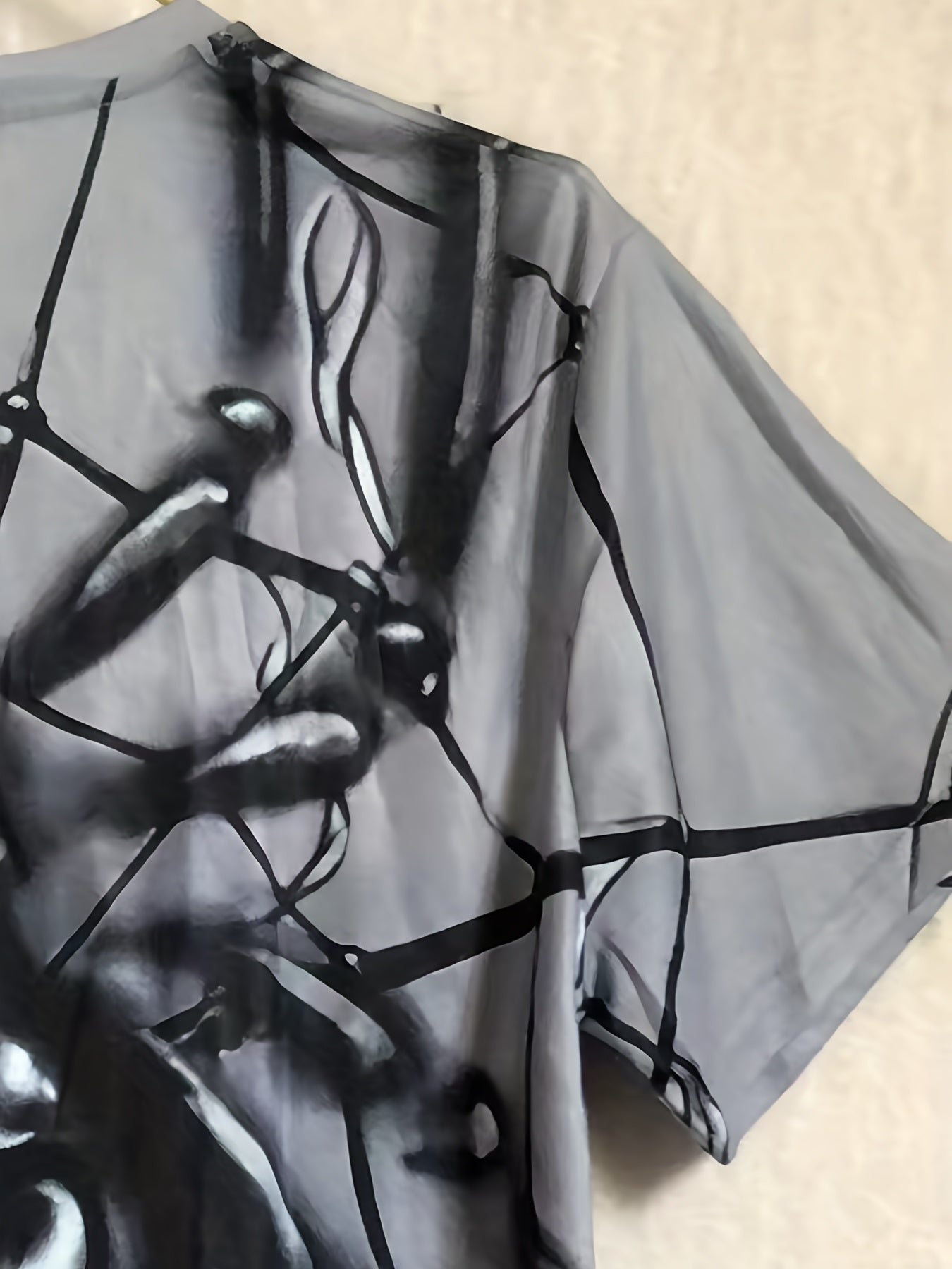 Men's Spider & Web Graphic T-shirt for Summer Outdoor Activities