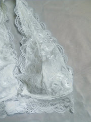 Lace Wireless Bra Halter Style Comfy & Breathable Women's Lingerie