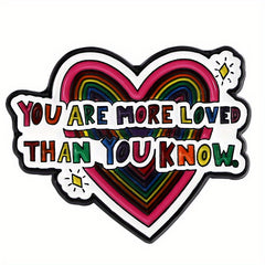 Colorful Rainbow Font Alloy Brooch Pin Universal for Men and Women