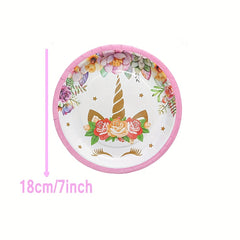 82pcs Unicorn Party Supplies Tableware Set Birthday Party Decoration