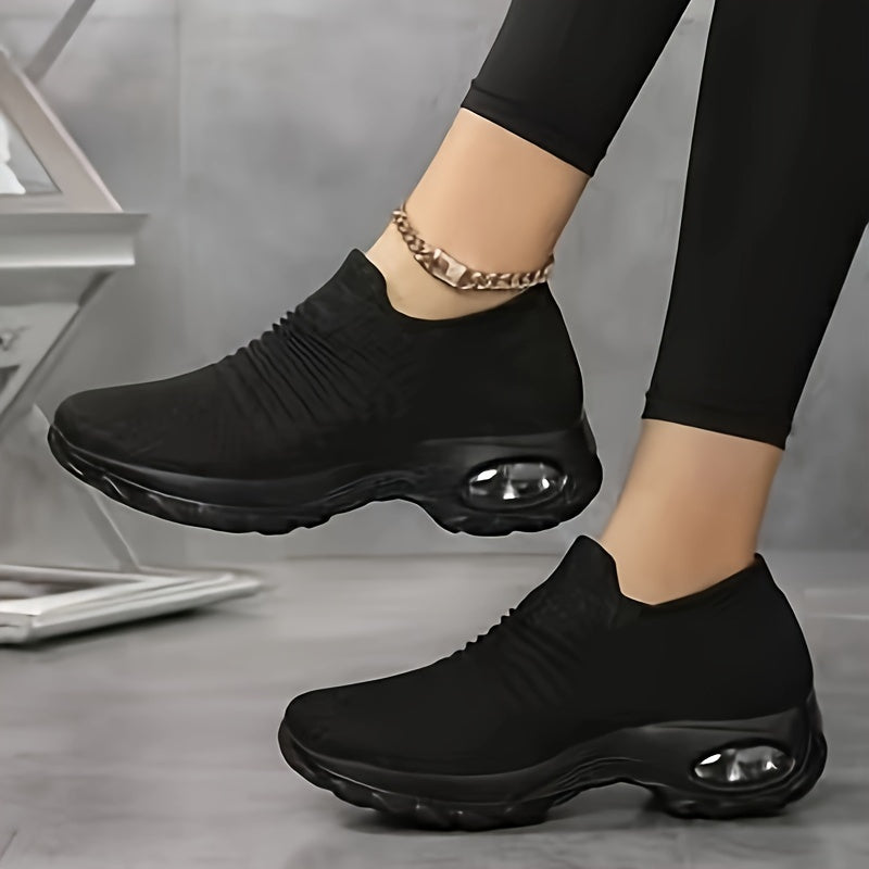 Knitted Slip On Socks Sneakers High Impact Running Sports Shoes