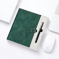 Custom Font A5 Business Diary Set Thick Hard Shell Notebook Round Buckle Style