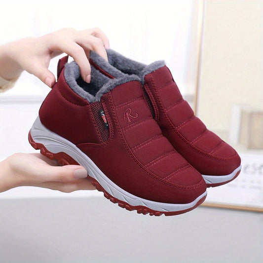 Women's Flatform Slip-On High Round Toe Winter Boots