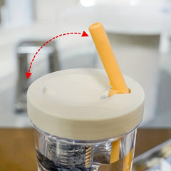 Leak Proof Water Bottle w/ Folding Straw and Tea Filter 700ml