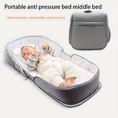 1pc Crib In Bed Newborn Bionic Bed Mommy Bag Backpack Baby Crib Folding Portable