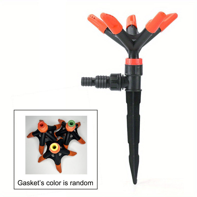 360 Degree Garden Sprinkler Automatic Rotating Sprinkler With Spike
