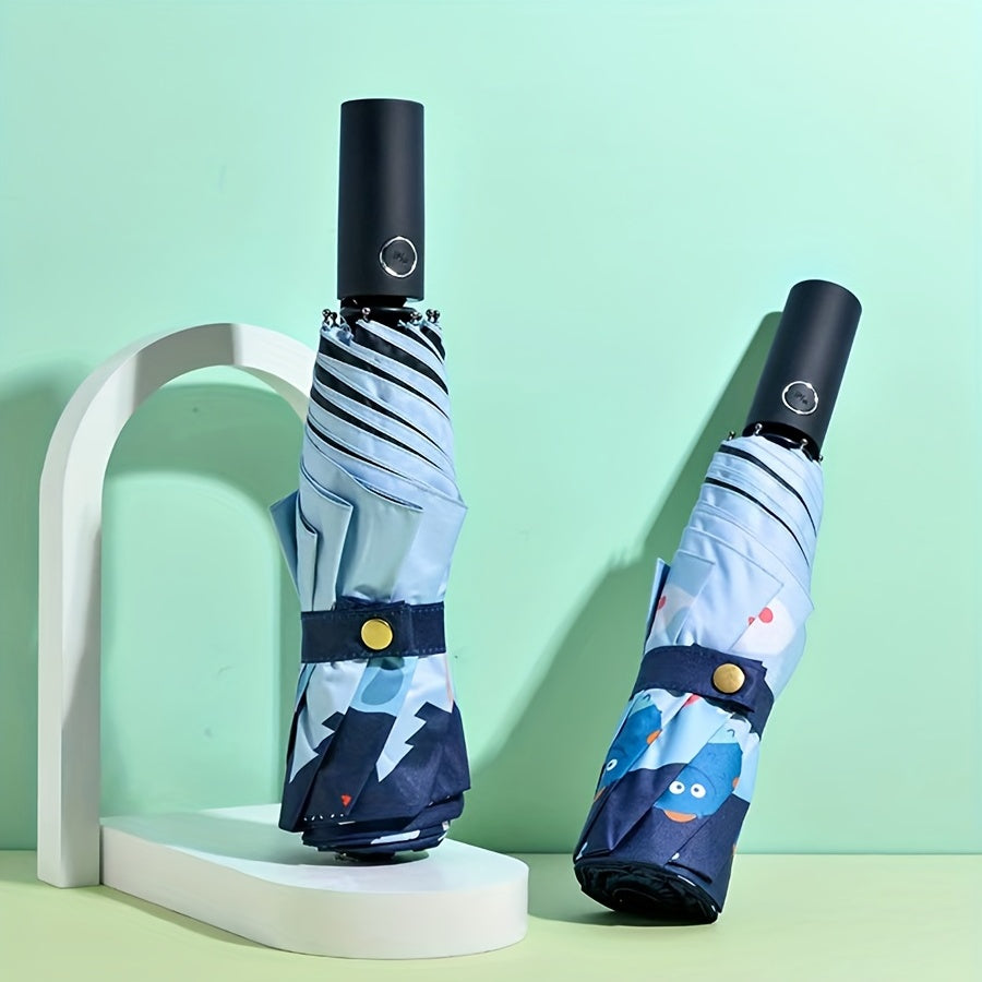 Kids Folding Umbrella Cartoon Print UV Protection Umbrella
