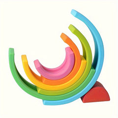 Colorful Silicone Stacking Blocks Toy for Shape Recognition & Matching Puzzle