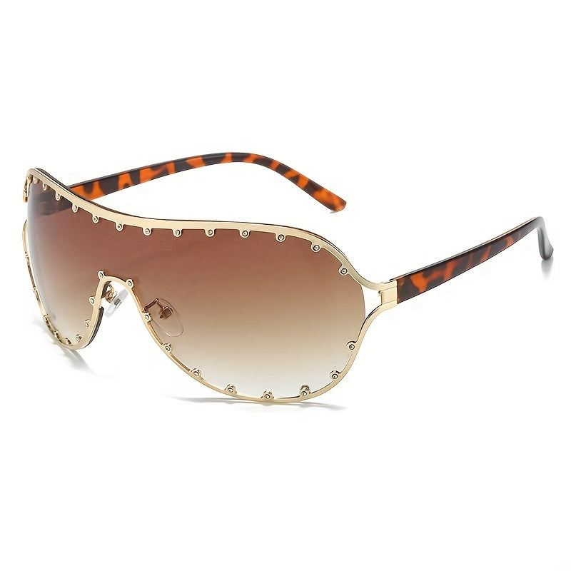 Y2K Rivet Wrap Around Sunglasses UV400