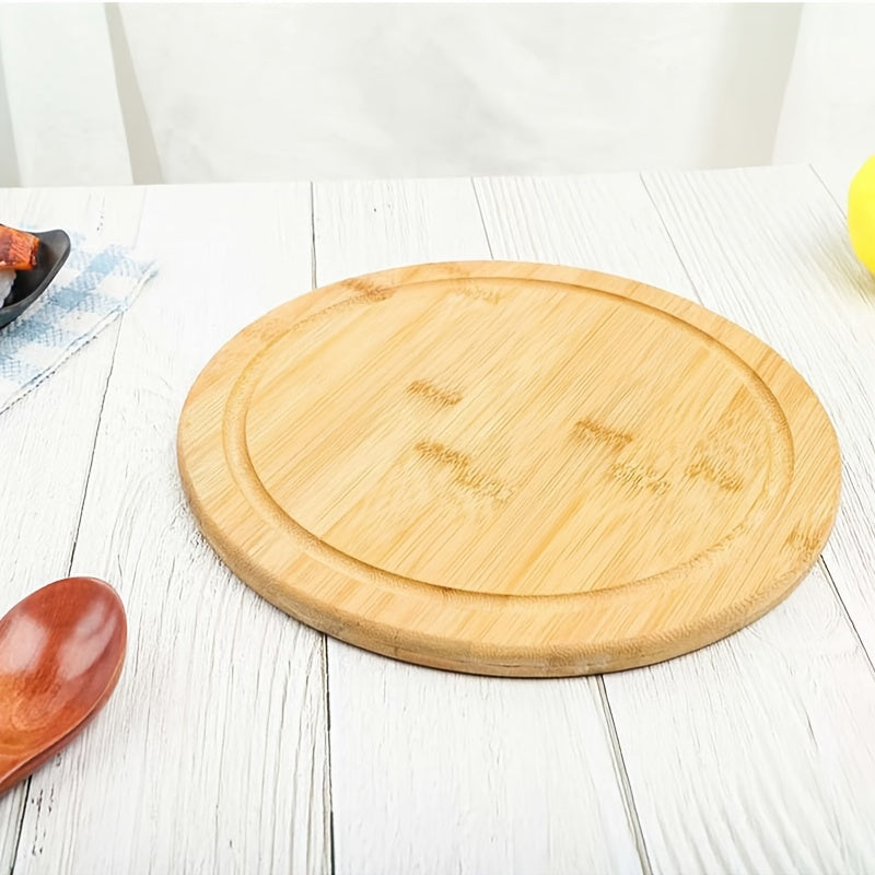 Natural Bamboo Round Cutting Board for Kitchen Chopping